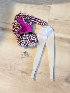 BARBIE Fashion Avenue Boutique FUCHSIA LEOPARD OUTFIT Clothes 1996 MATTEL